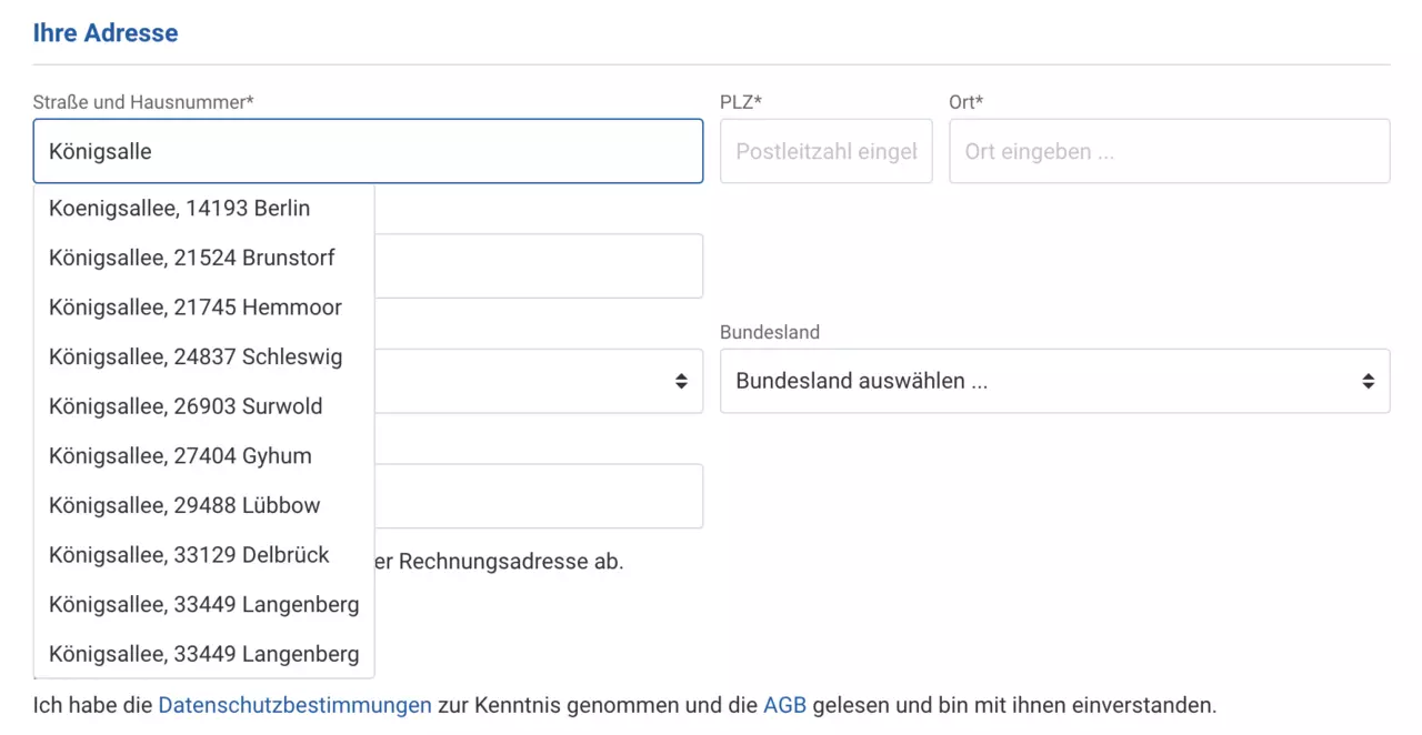 ESW: Vorschläge für Straßen