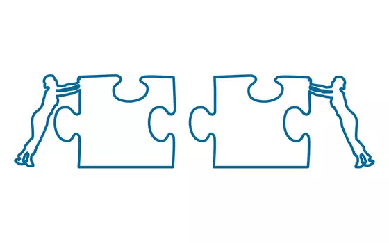 Geschäftswelt Zusammenarbeit Puzzle