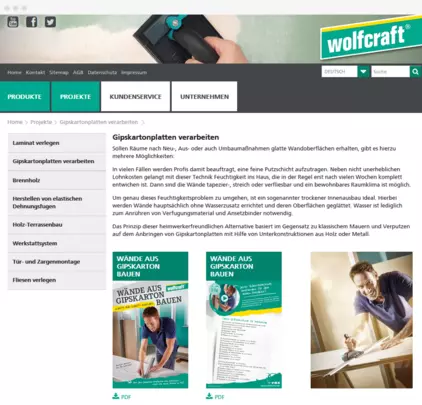 wolfcraft-Projektseite